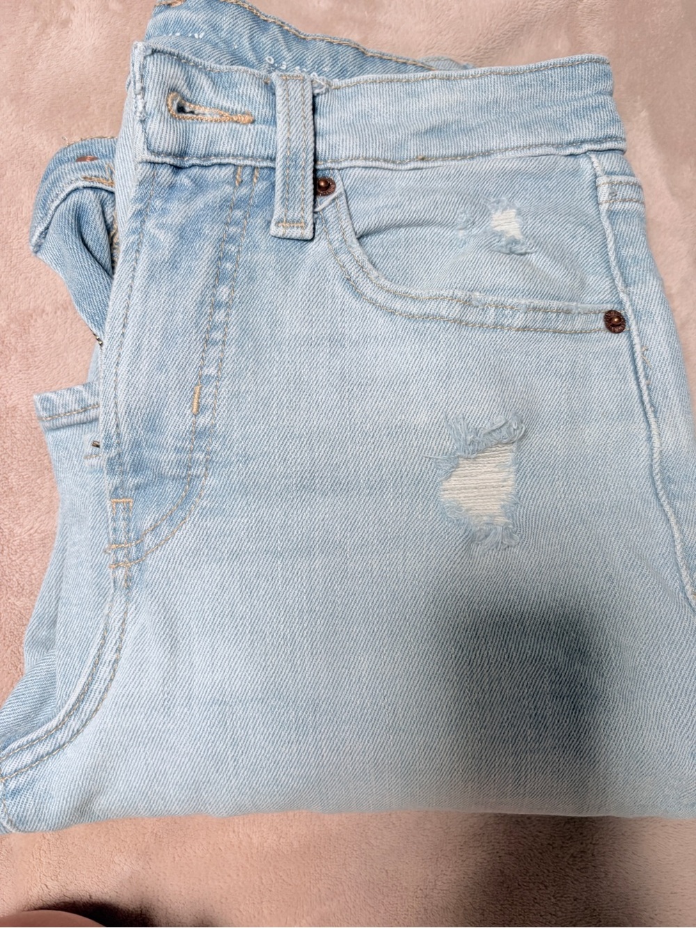 Old Navy Light Blue High-Rise OG Straight Jeans